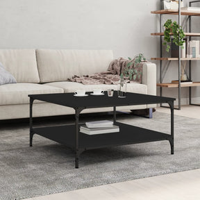 Vidaxl salontafel 80x80x40 cm bewerkt hout zwart