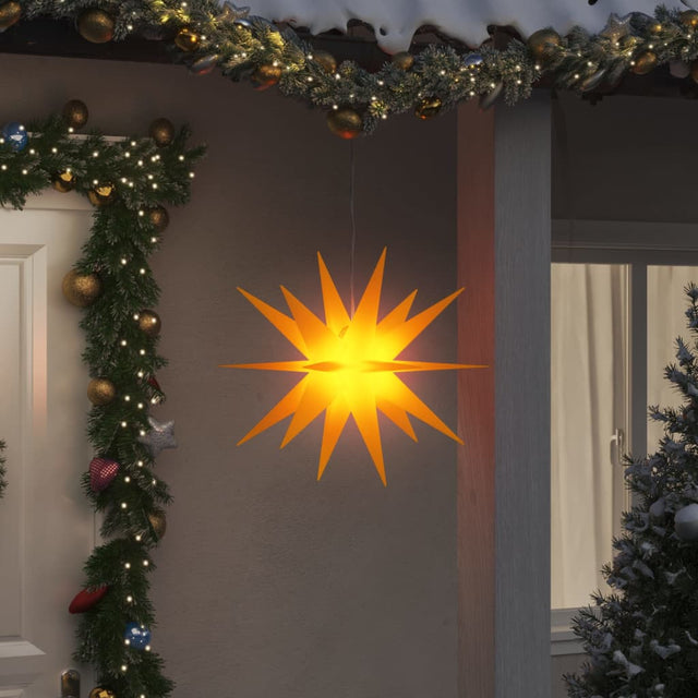 Vidaxl kerstlampen met led's 3 st inklapbaar 57 cm geel