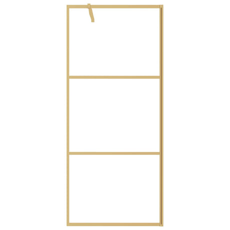 Vidaxl inloopdouchewand transparant 80x195 cm esg-glas goudkleurig