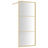 Vidaxl Walk-in shower wall Transparent 90x195 cm ESG glass gold colored