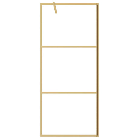 Vidaxl inloopdouchewand transparant 90x195 cm esg-glas goudkleurig