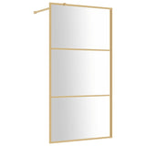 Vidaxl Walk-in tuš stena prozorna 100x195 cm ESG-Glas zlato obarvana