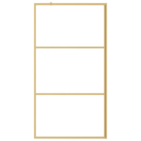 Vidaxl inloopdouchewand transparant 100x195 cm esg-glas goudkleurig