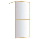 Vidaxl Walk-in tuš stena prozorna 80x195 cm ESG-Glas zlato obarvano