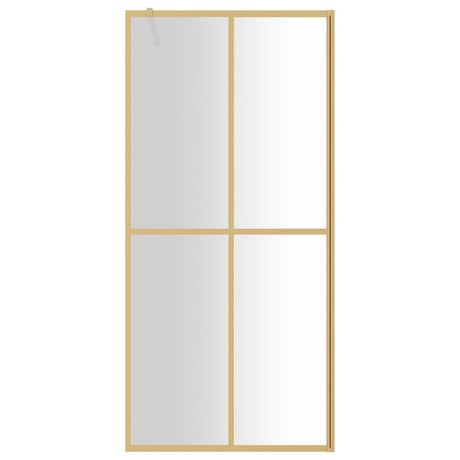 Vidaxl inloopdouchewand transparant 80x195 cm esg-glas goudkleurig