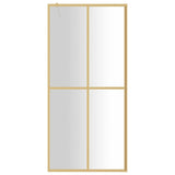 Vidaxl Walk-in tuš stena prozorna 80x195 cm ESG-Glas zlato obarvano