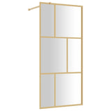 Vidaxl Walk-in tuš stena prozorna 80x195 cm ESG-Glas zlato obarvano