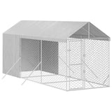 Perrera de perros de Vidaxl con techo 2x6x2.5 M M M M Galvanized Steel Color de plata