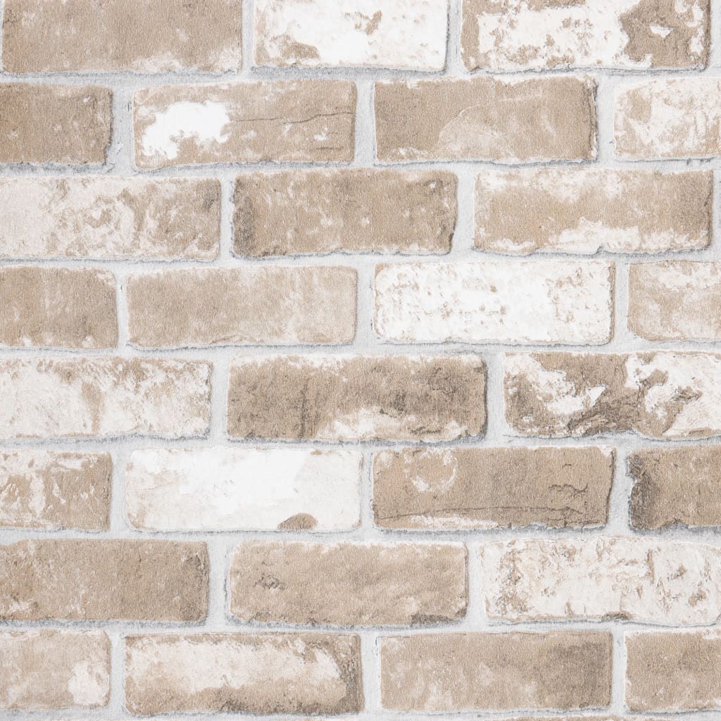 VidaXL Fore's Wallpaper 3D brick pattern 10x0.53 m brown