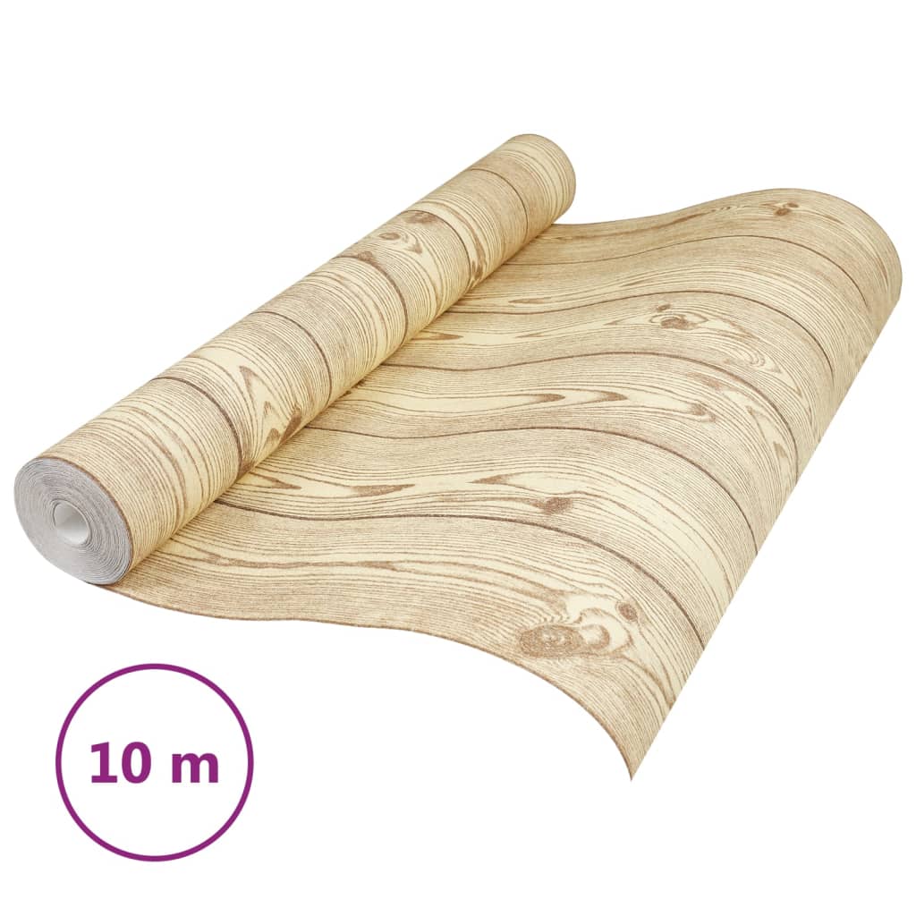 Vidaxl Fore's tapet 3D Hout Nerven 10x0.53 M Brown