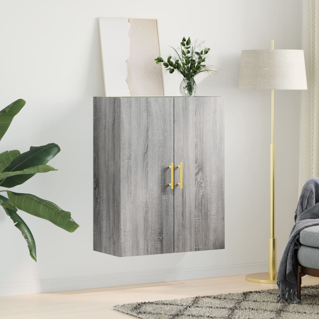 Vidaxl wandkast 69,5x34x90 cm grijs sonoma eikenkleurig