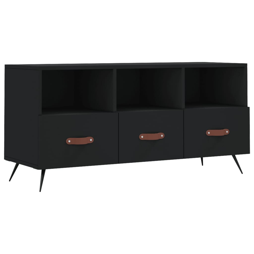 Vidaxl tv-meubel 102x36x50 cm bewerkt hout zwart