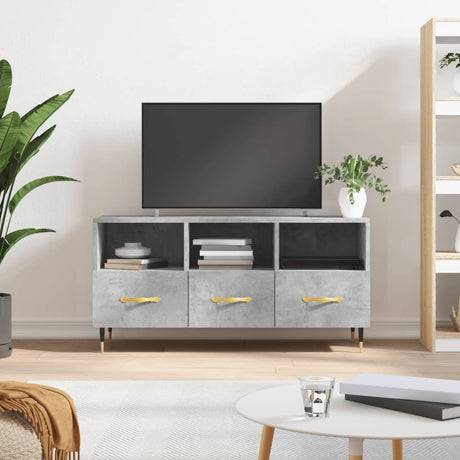 Vidaxl tv-meubel 102x36x50 cm bewerkt hout betongrijs
