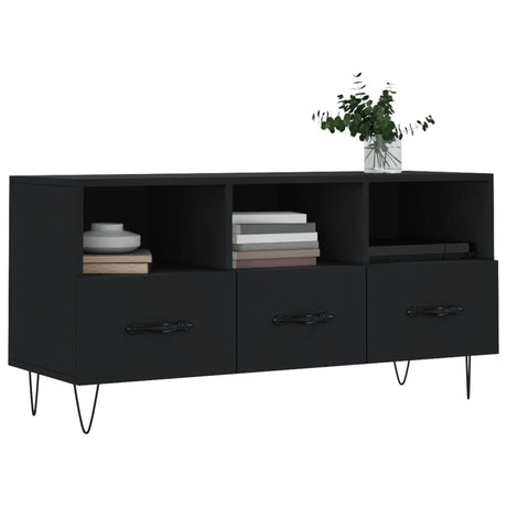 Vidaxl tv-meubel 102x36x50 cm bewerkt hout zwart