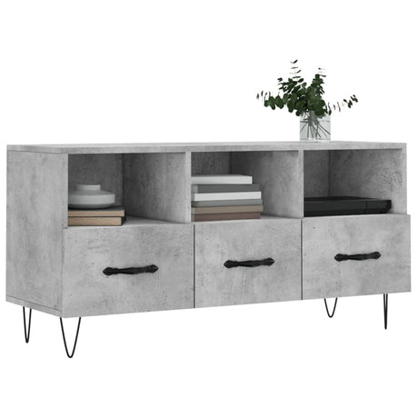 Vidaxl tv-meubel 102x36x50 cm bewerkt hout betongrijs