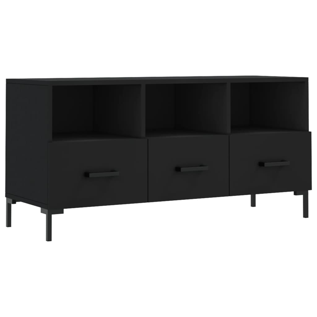 Vidaxl tv-meubel 102x36x50 cm bewerkt hout zwart