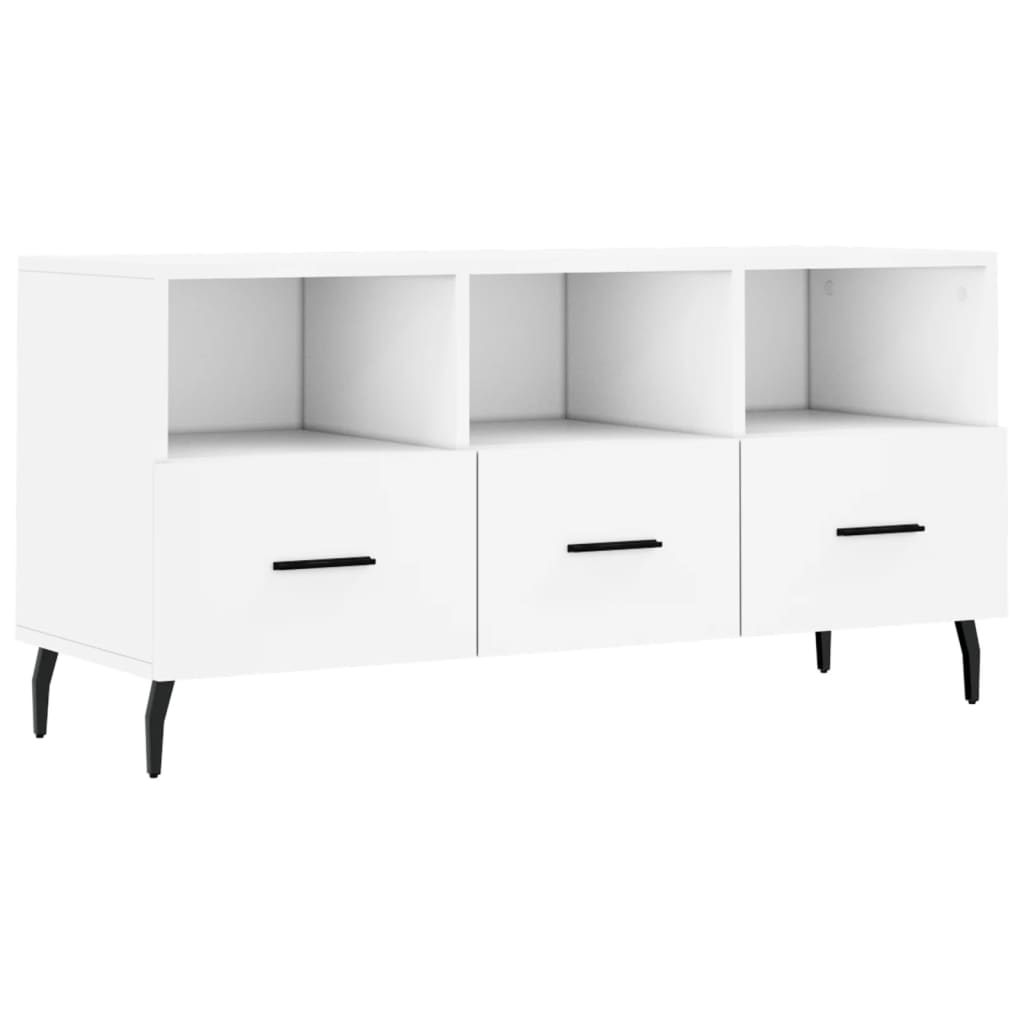 Vidaxl tv-meubel 102x36x50 cm bewerkt hout wit