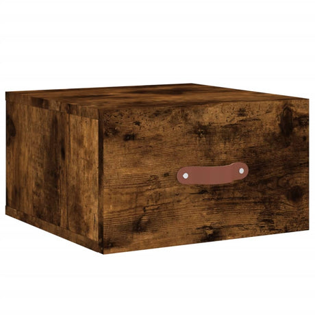 Vidaxl nachtkastjes 2 st wandgemonteerd 35x35x20 cm gerookt eikenkleur