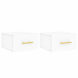 Vidaxl nachtkastjes 2 st wandgemonteerd 35x35x20 cm wit