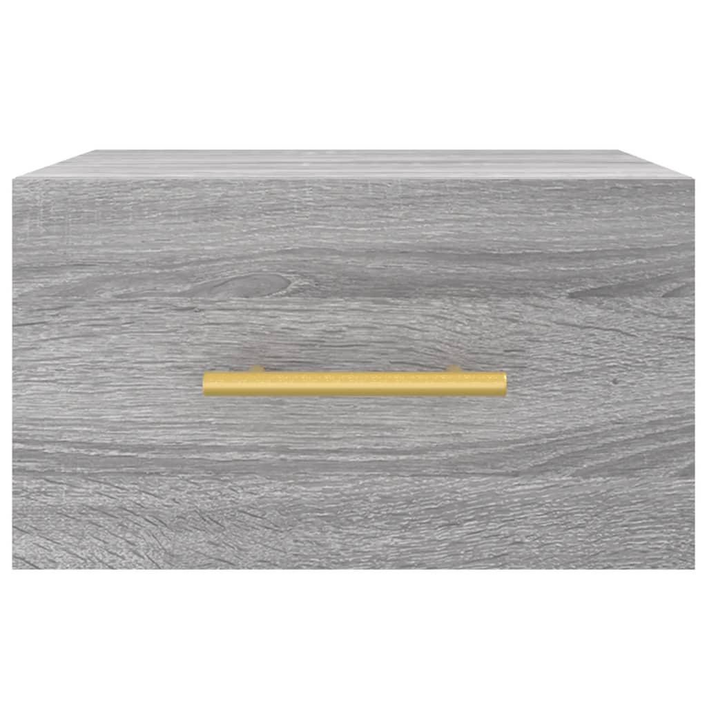 Vidaxl nachtkastje wandgemonteerd 35x35x20 cm grijs sonoma eikenkleur