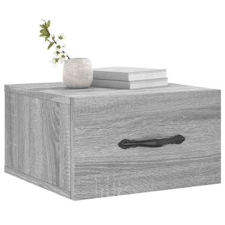 Vidaxl nachtkastje wandgemonteerd 35x35x20 cm grijs sonoma eikenkleur
