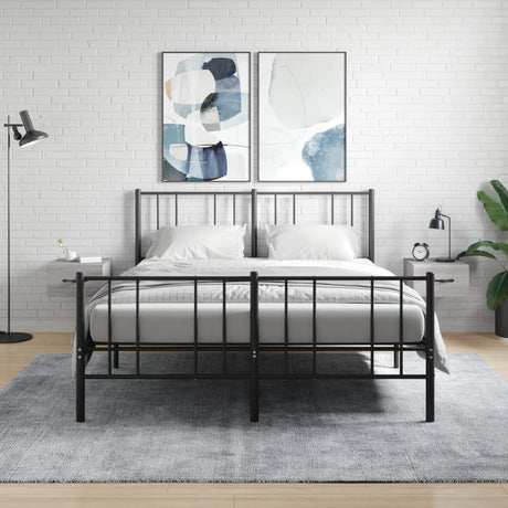 Vidaxl nachtkastjes 2 st wandgemonteerd 35x35x20 cm grijs sonoma eiken