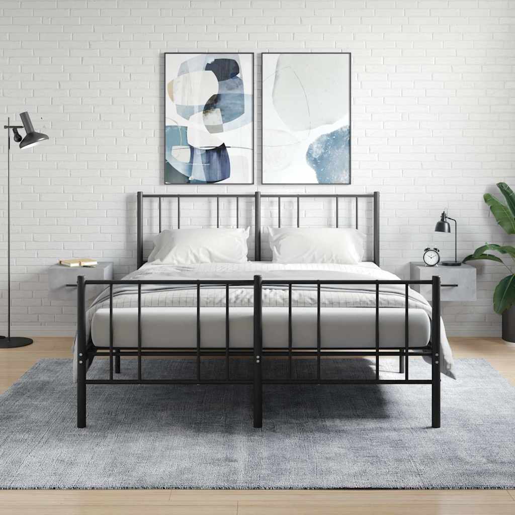 Vidaxl nachtkastjes 2 st wandgemonteerd 35x35x20 cm betongrijs