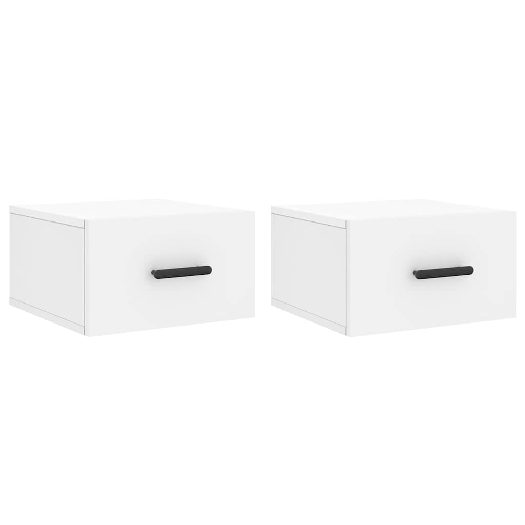 Vidaxl nachtkastjes 2 st wandgemonteerd 35x35x20 cm wit