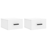 Vidaxl nachtkastjes 2 st wandgemonteerd 35x35x20 cm wit