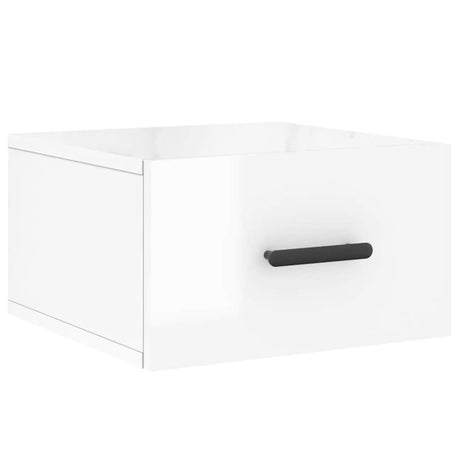 Vidaxl nachtkastjes 2 st wandgemonteerd 35x35x20 cm hoogglans wit
