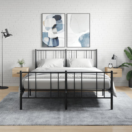 Vidaxl nachtkastjes 2 st wandgemonteerd 35x35x20 cm sonoma eikenkleur