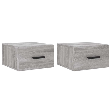 Vidaxl nachtkastjes 2 st wandgemonteerd 35x35x20 cm grijs sonoma eiken