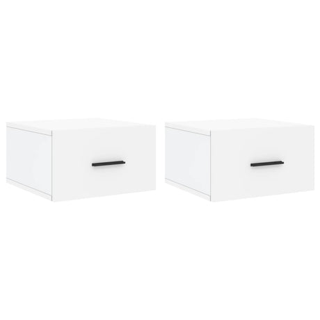 Vidaxl nachtkastjes 2 st wandgemonteerd 35x35x20 cm wit