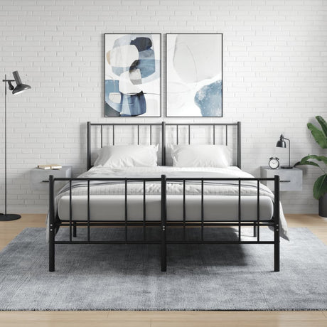 Vidaxl nachtkastjes 2 st wandgemonteerd 35x35x20 cm betongrijs
