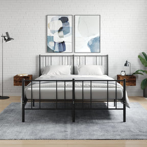 Vidaxl nachtkastjes 2 st wandgemonteerd 35x35x20 cm gerookt eikenkleur