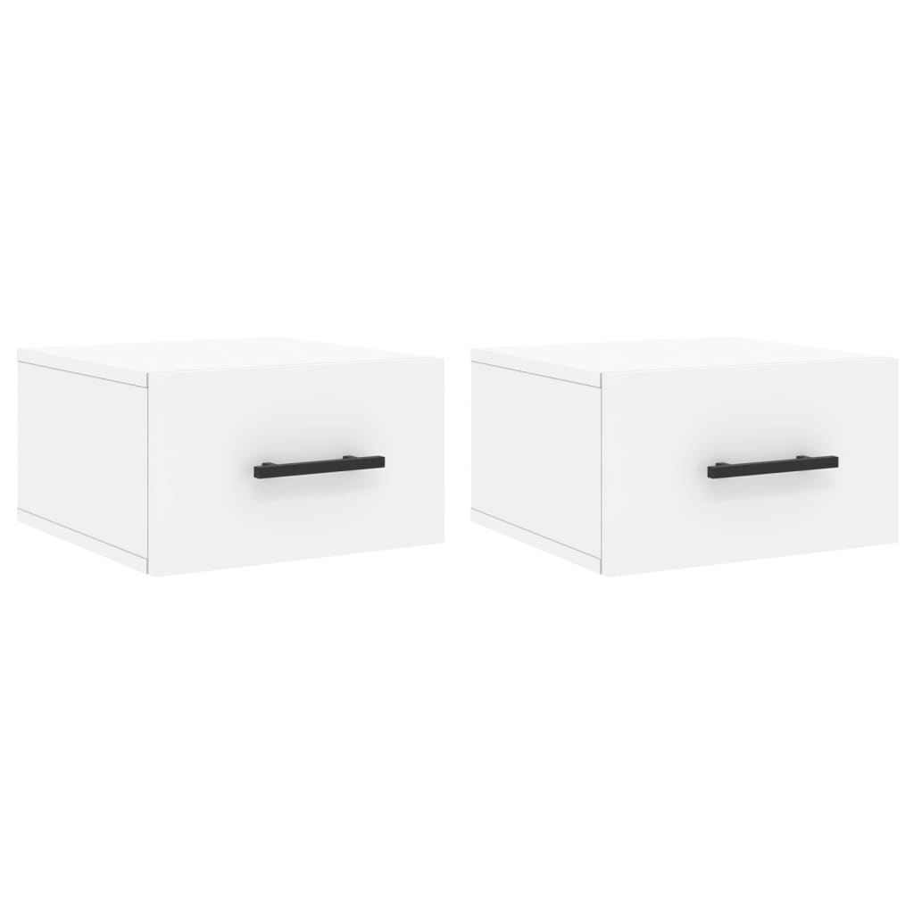 Vidaxl nachtkastjes 2 st wandgemonteerd 35x35x20 cm wit