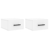 Vidaxl nachtkastjes 2 st wandgemonteerd 35x35x20 cm wit