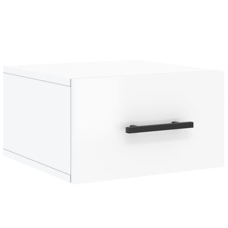 Vidaxl nachtkastjes 2 st wandgemonteerd 35x35x20 cm hoogglans wit