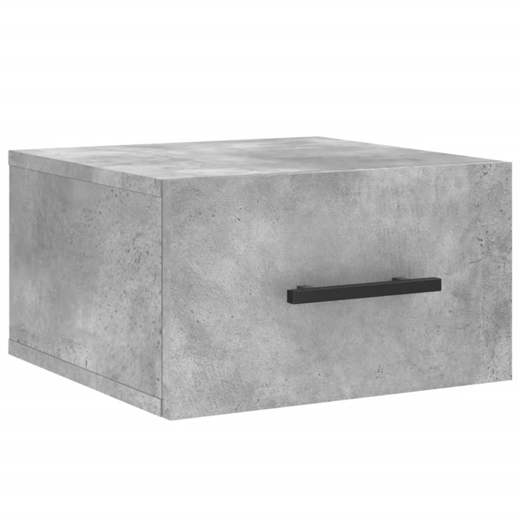 Vidaxl nachtkastjes 2 st wandgemonteerd 35x35x20 cm betongrijs