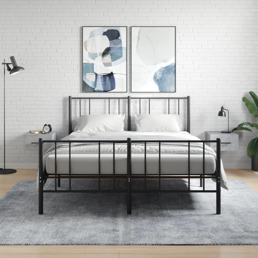 Vidaxl nachtkastjes 2 st wandgemonteerd 35x35x20 cm betongrijs