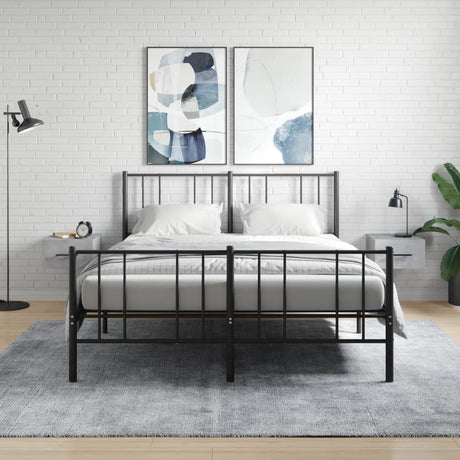 Vidaxl nachtkastjes 2 st wandgemonteerd 35x35x20 cm betongrijs