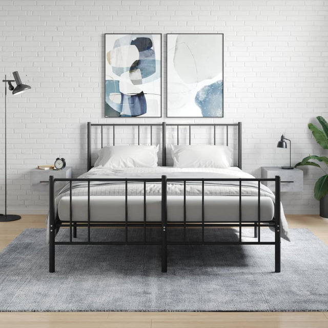 Vidaxl nachtkastjes 2 st wandgemonteerd 35x35x20 cm betongrijs