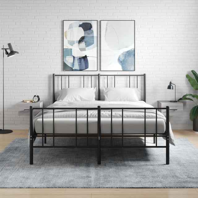 Vidaxl nachtkastjes 2 st wandgemonteerd 35x35x20 cm grijs sonoma eiken