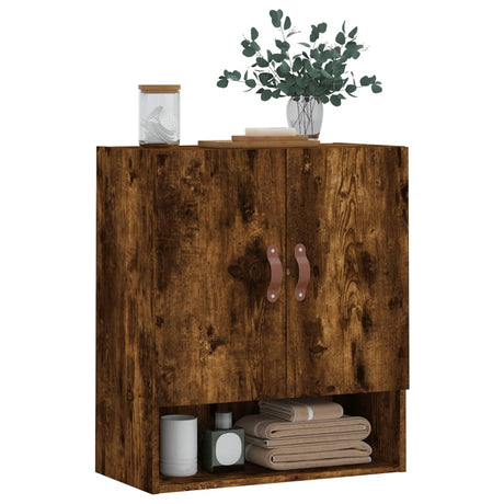 Vidaxl wandkast 60x31x70 cm bewerkt hout gerookt eikenkleurig
