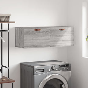Vidaxl wandkast 100x36,5x35 cm bewerkt hout grijs sonoma eikenkleurig