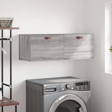 Vidaxl wandkast 100x36,5x35 cm bewerkt hout grijs sonoma eikenkleurig