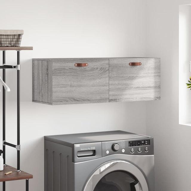 Vidaxl wandkast 100x36,5x35 cm bewerkt hout grijs sonoma eikenkleurig