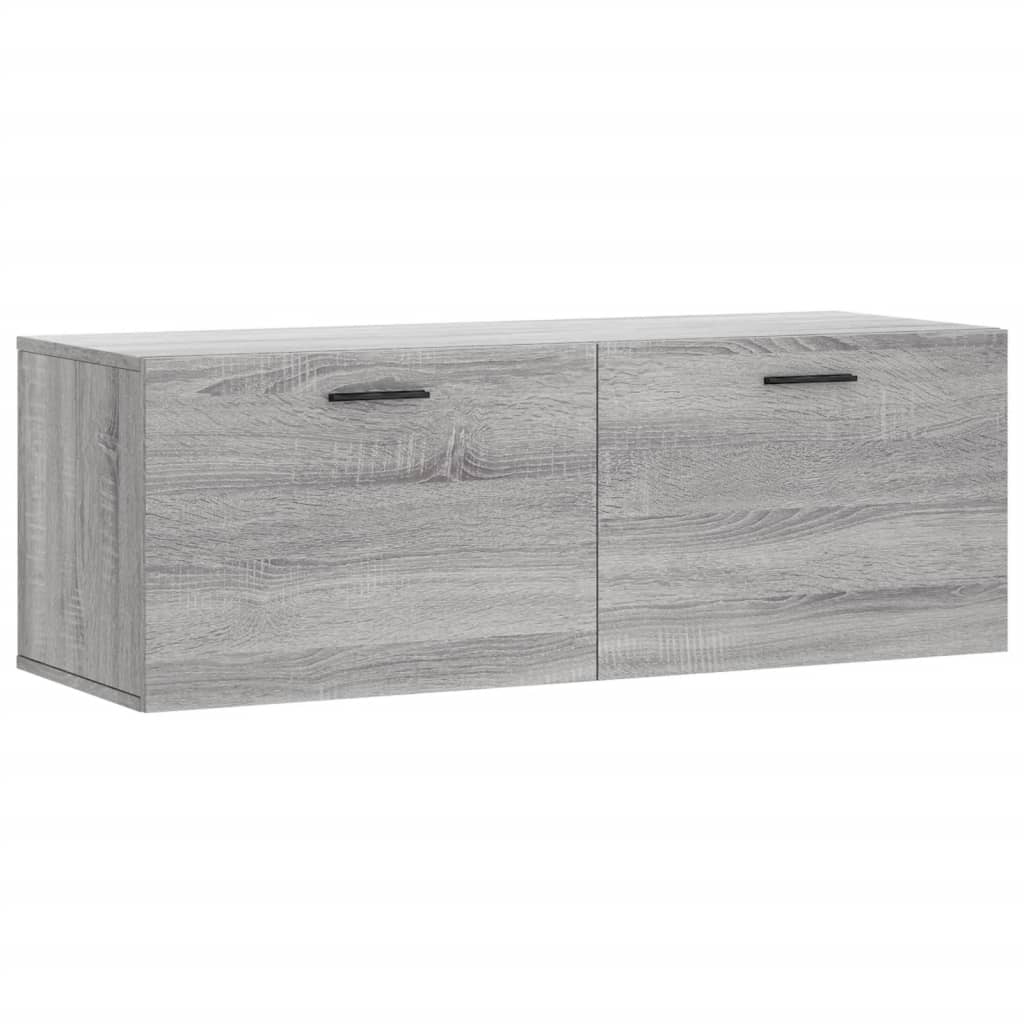 Vidaxl wandkast 100x36,5x35 cm bewerkt hout grijs sonoma eikenkleurig