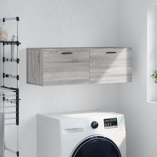 Vidaxl wandkast 100x36,5x35 cm bewerkt hout grijs sonoma eikenkleurig