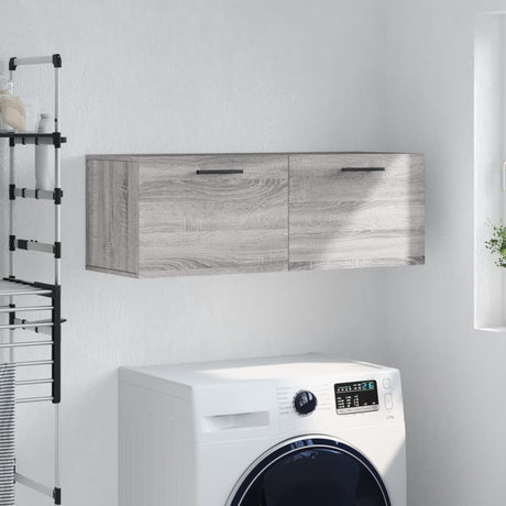 Vidaxl wandkast 100x36,5x35 cm bewerkt hout grijs sonoma eikenkleurig